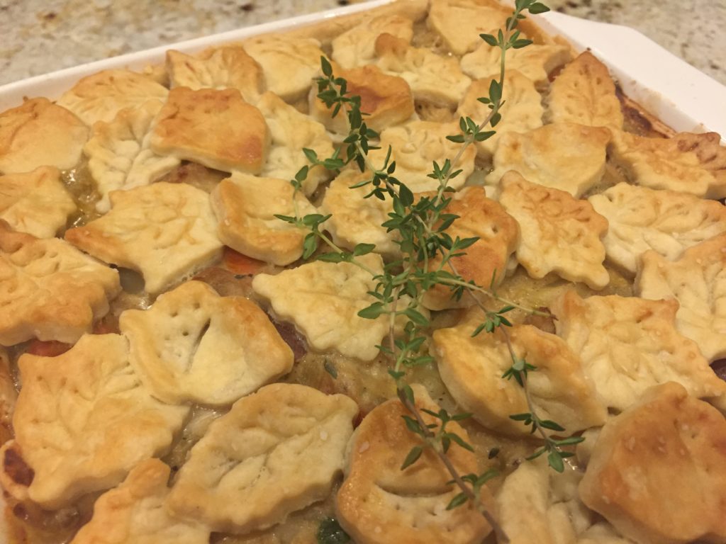beautiful deep dish turkey pot pie