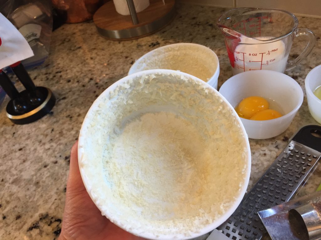 cheese coated ramekin