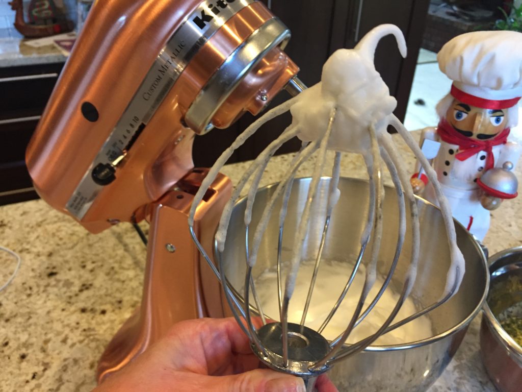 egg whites with medium peaks