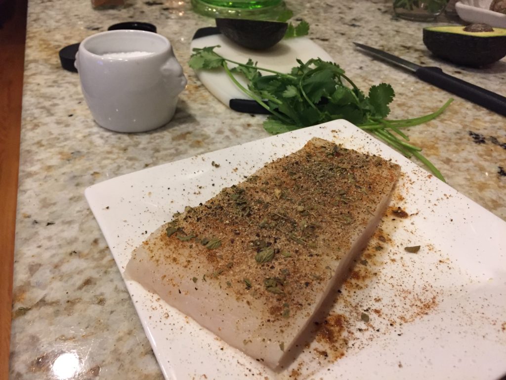 halibut with spice