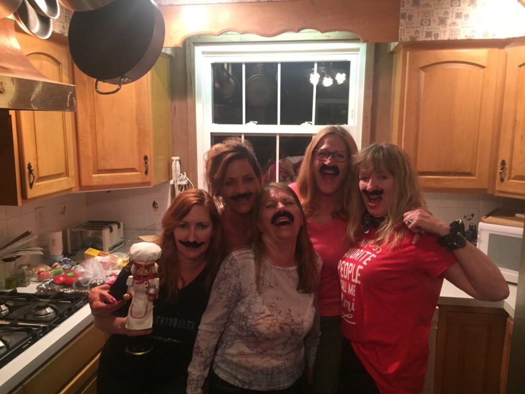 pepe & friends wearing mustaches