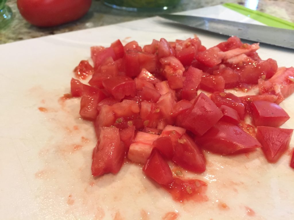 Chopped roma tomatoes