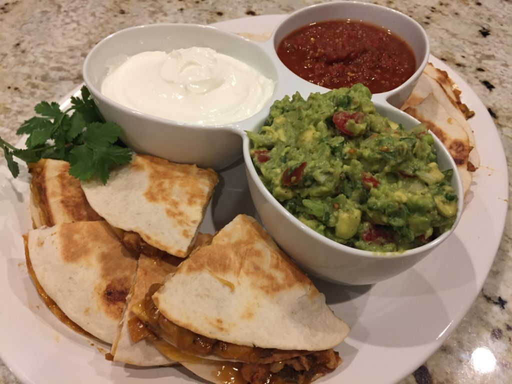 What goes with Chicken quesadillas