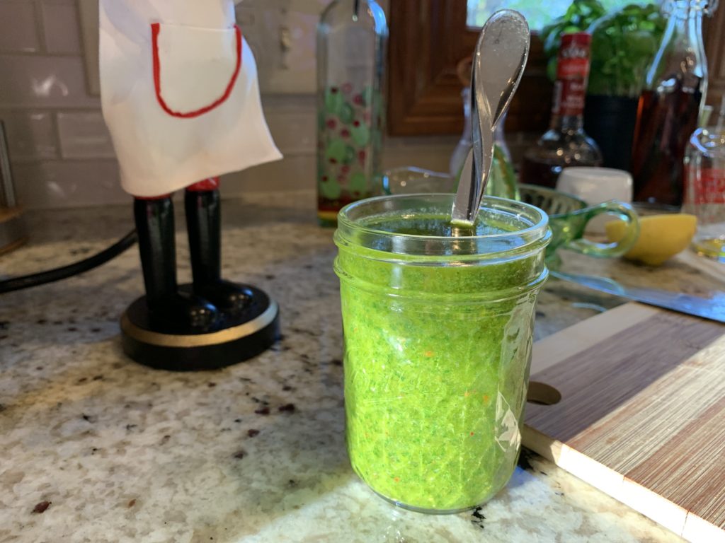 Easy Chimichurri sauce with Cilantro