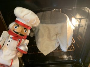 dough rising in the oven