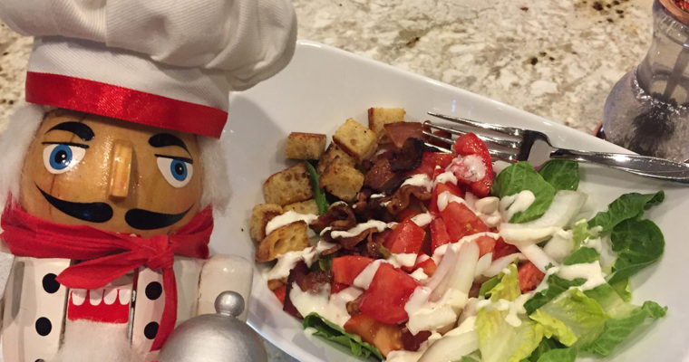 BLT Salad with Homemade Croûtons