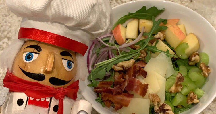 Bacon, Apple, Walnut & Arugula Salad