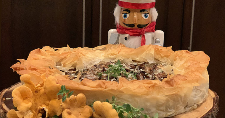 Rustic Chanterelle & Gruyere Tart