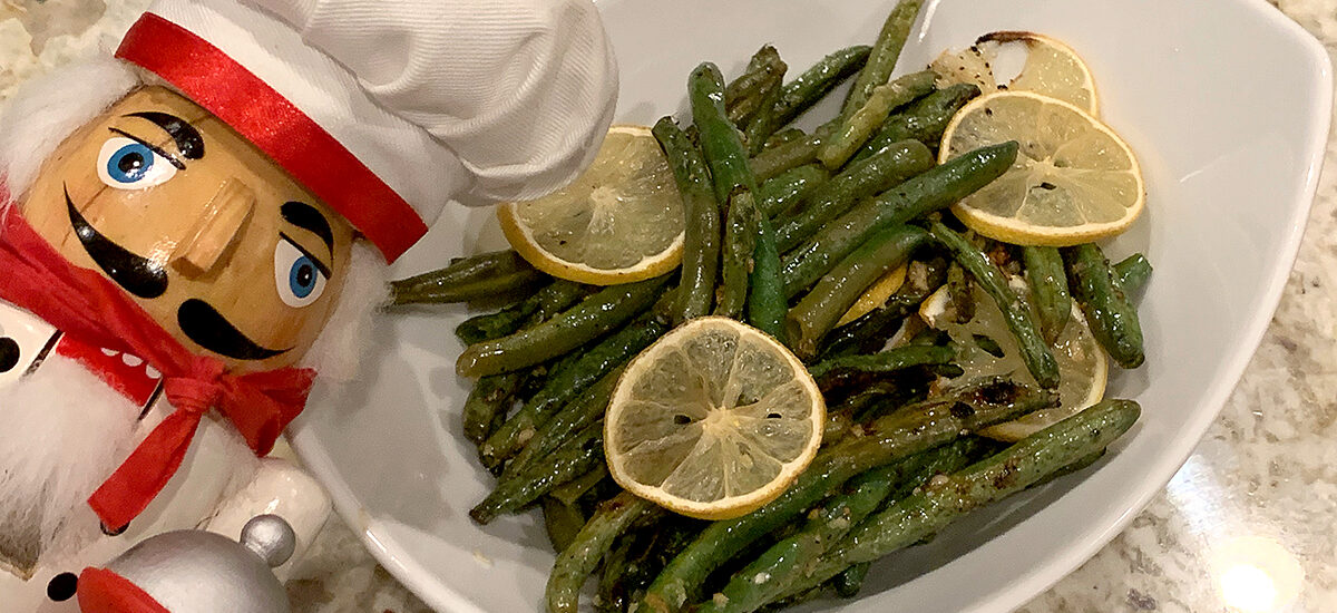 Lemon & Garlic Roasted Green Beans