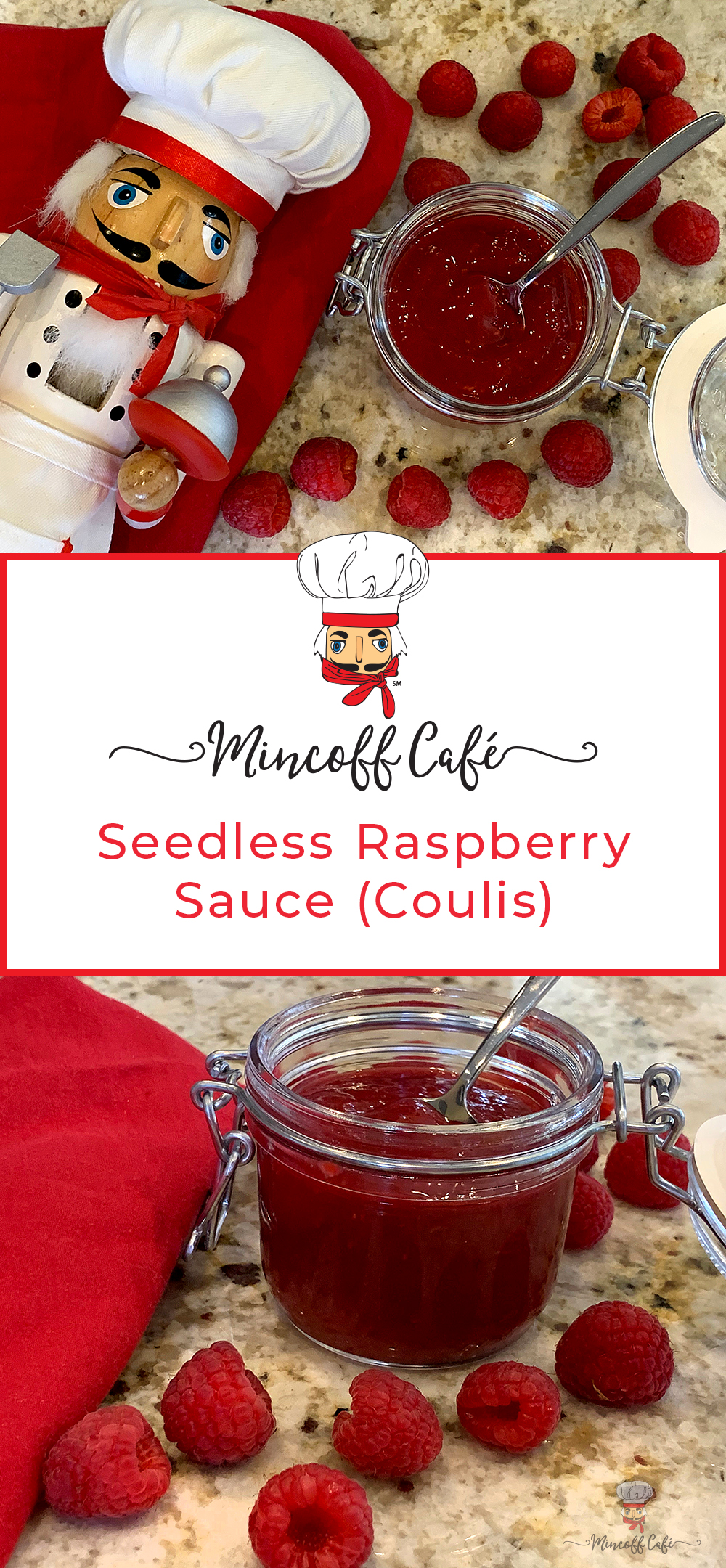 Easy Seedless Raspberry Sauce | fresh or frozen berries - Mincoff Café