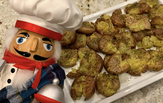 Dill Smashed Sheet Pan Baby Potatoes